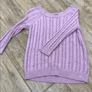 Purple knitted sweater
